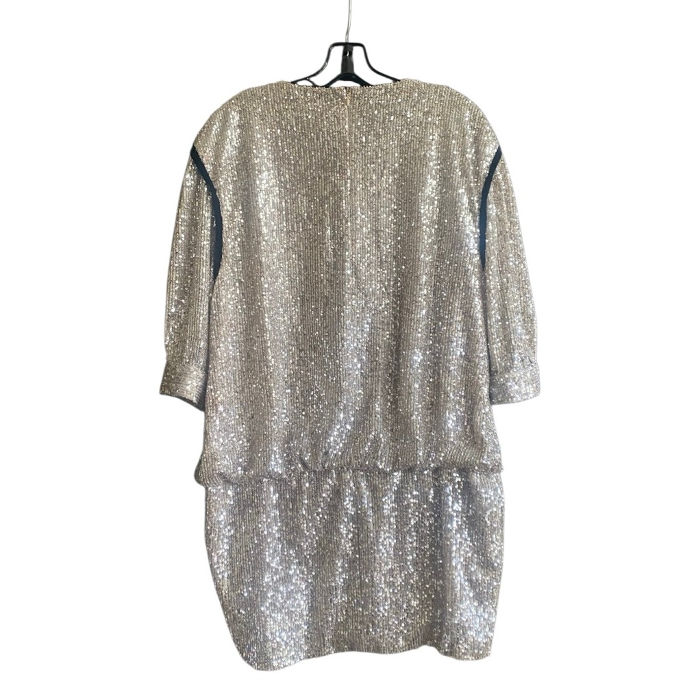 NWOT 7 for All Mankind Silver Sequin Cocktail Dress. Size X-Large - Picture 9 of 14